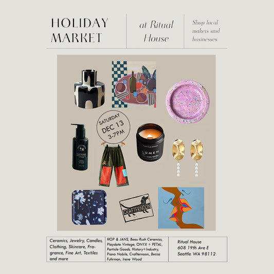 Holiday Market at Ritual House: 12/13 | 3-7 pm