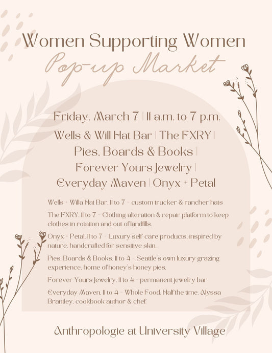 Women Supporting Women Pop Up Market: March 7, 11 a.m. to 7 p.m.
